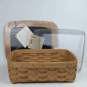 Longaberger Vacation Keepsake Basket/ Protector/ Chalkboard Lid Vintage 2003 NEW